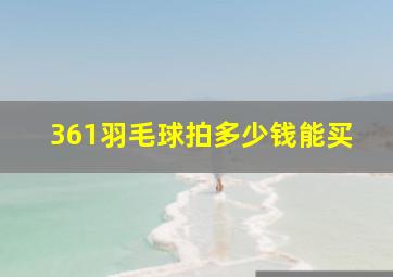 361羽毛球拍多少钱能买