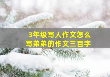 3年级写人作文怎么写弟弟的作文三百字