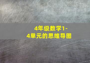 4年级数学1-4单元的思维导图