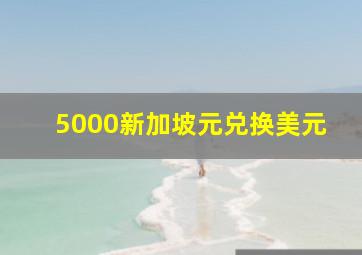 5000新加坡元兑换美元