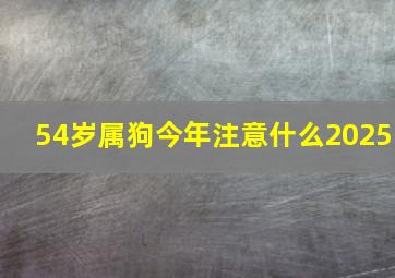 54岁属狗今年注意什么2025