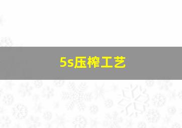 5s压榨工艺