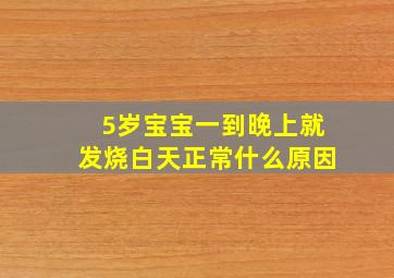 5岁宝宝一到晚上就发烧白天正常什么原因