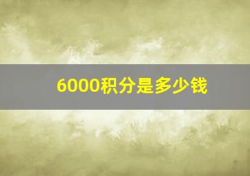 6000积分是多少钱