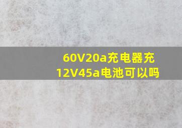 60V20a充电器充12V45a电池可以吗