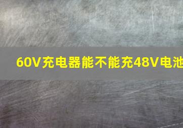 60V充电器能不能充48V电池