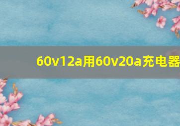 60v12a用60v20a充电器