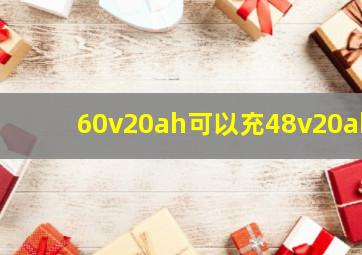 60v20ah可以充48v20ah