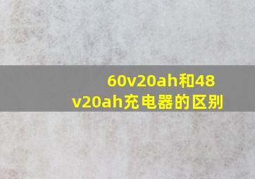 60v20ah和48v20ah充电器的区别