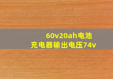 60v20ah电池充电器输出电压74v