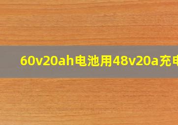 60v20ah电池用48v20a充电器