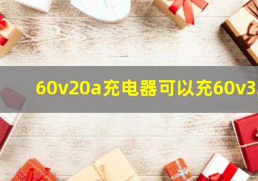 60v20a充电器可以充60v32