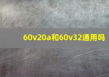 60v20a和60v32通用吗