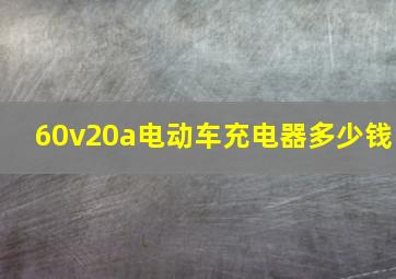 60v20a电动车充电器多少钱