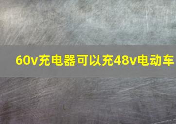 60v充电器可以充48v电动车