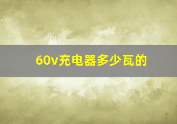 60v充电器多少瓦的