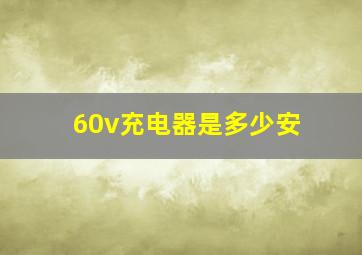 60v充电器是多少安