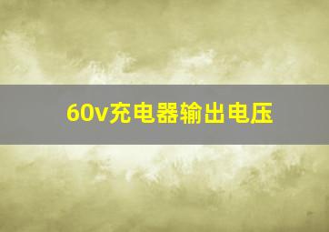 60v充电器输出电压