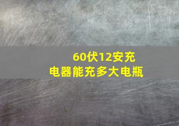 60伏12安充电器能充多大电瓶