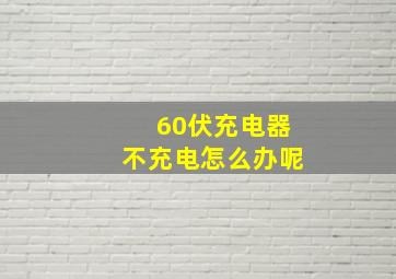 60伏充电器不充电怎么办呢