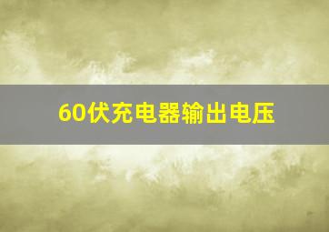 60伏充电器输出电压