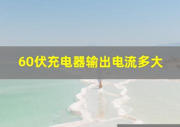 60伏充电器输出电流多大