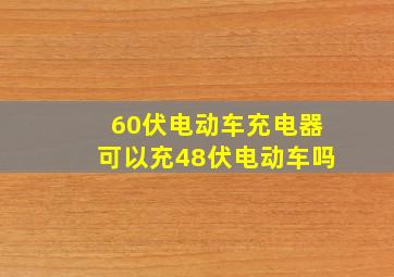 60伏电动车充电器可以充48伏电动车吗