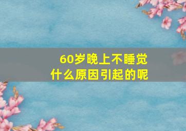 60岁晚上不睡觉什么原因引起的呢