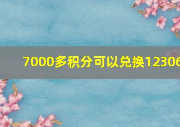 7000多积分可以兑换12306