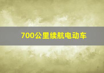 700公里续航电动车