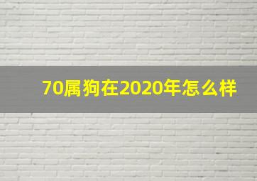 70属狗在2020年怎么样