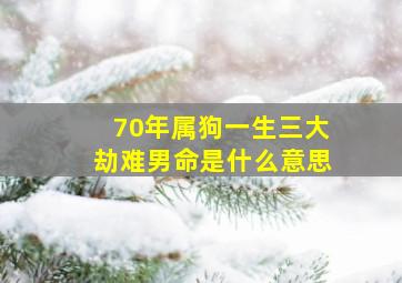 70年属狗一生三大劫难男命是什么意思