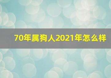 70年属狗人2021年怎么样