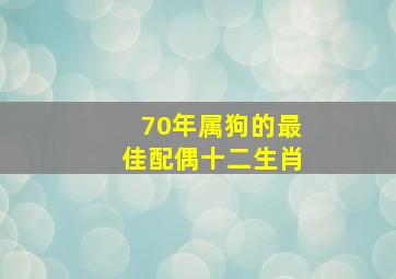 70年属狗的最佳配偶十二生肖