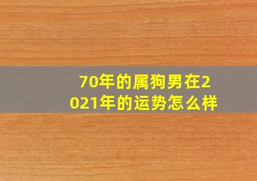 70年的属狗男在2021年的运势怎么样