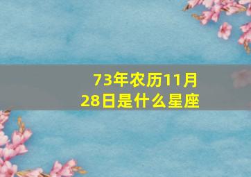 73年农历11月28日是什么星座