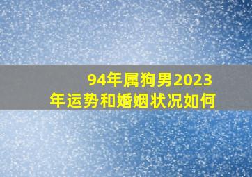 94年属狗男2023年运势和婚姻状况如何