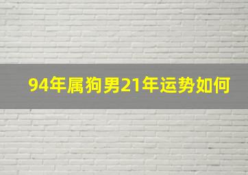 94年属狗男21年运势如何