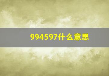 994597什么意思