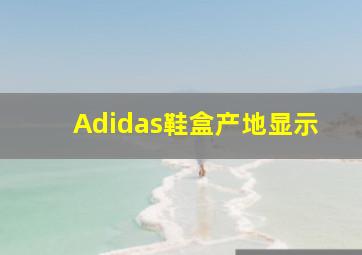 Adidas鞋盒产地显示