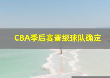 CBA季后赛晋级球队确定