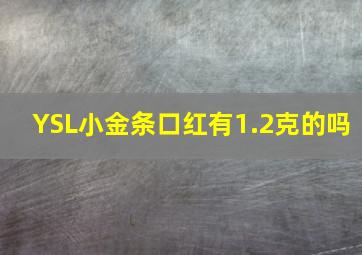 YSL小金条口红有1.2克的吗