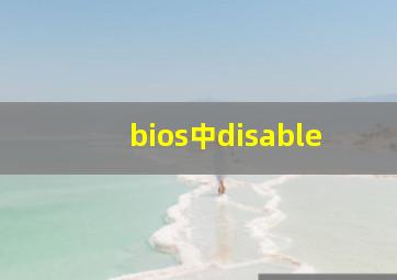 bios中disable