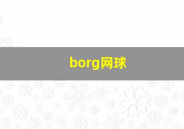 borg网球