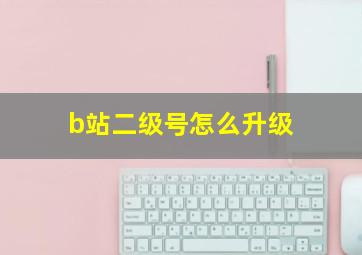 b站二级号怎么升级