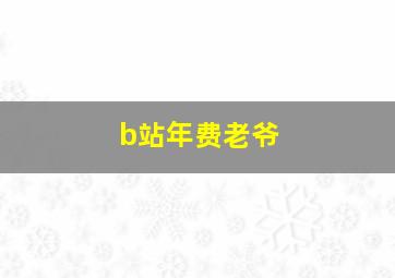 b站年费老爷