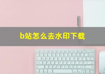 b站怎么去水印下载