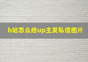 b站怎么给up主发私信图片