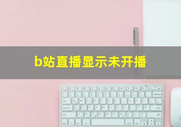 b站直播显示未开播