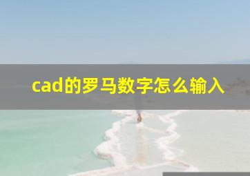 cad的罗马数字怎么输入